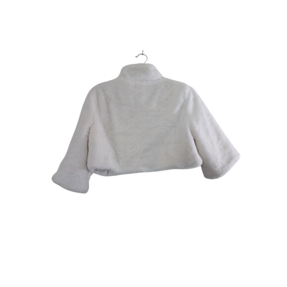 Laundry By Shelli Segal Fur White Sweater Size Small Cape NWT - Picture 2 of 4